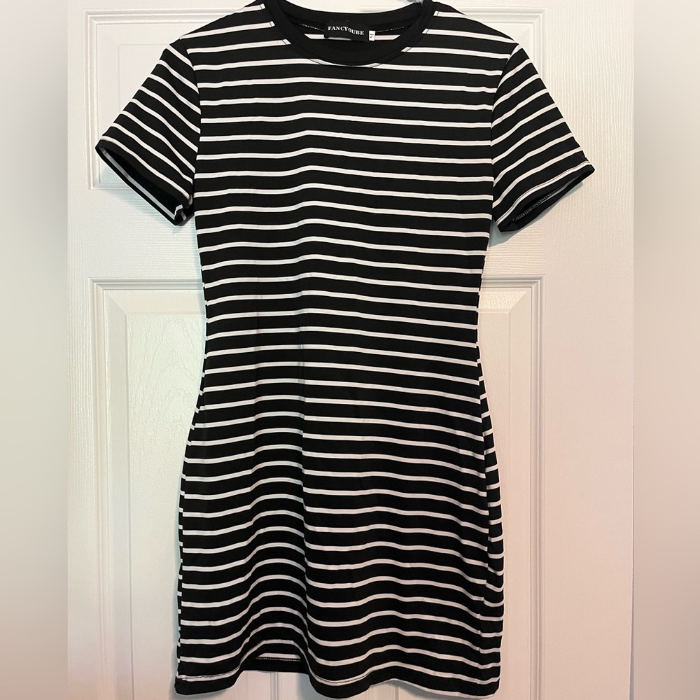 Black and White T-Shirt Dress